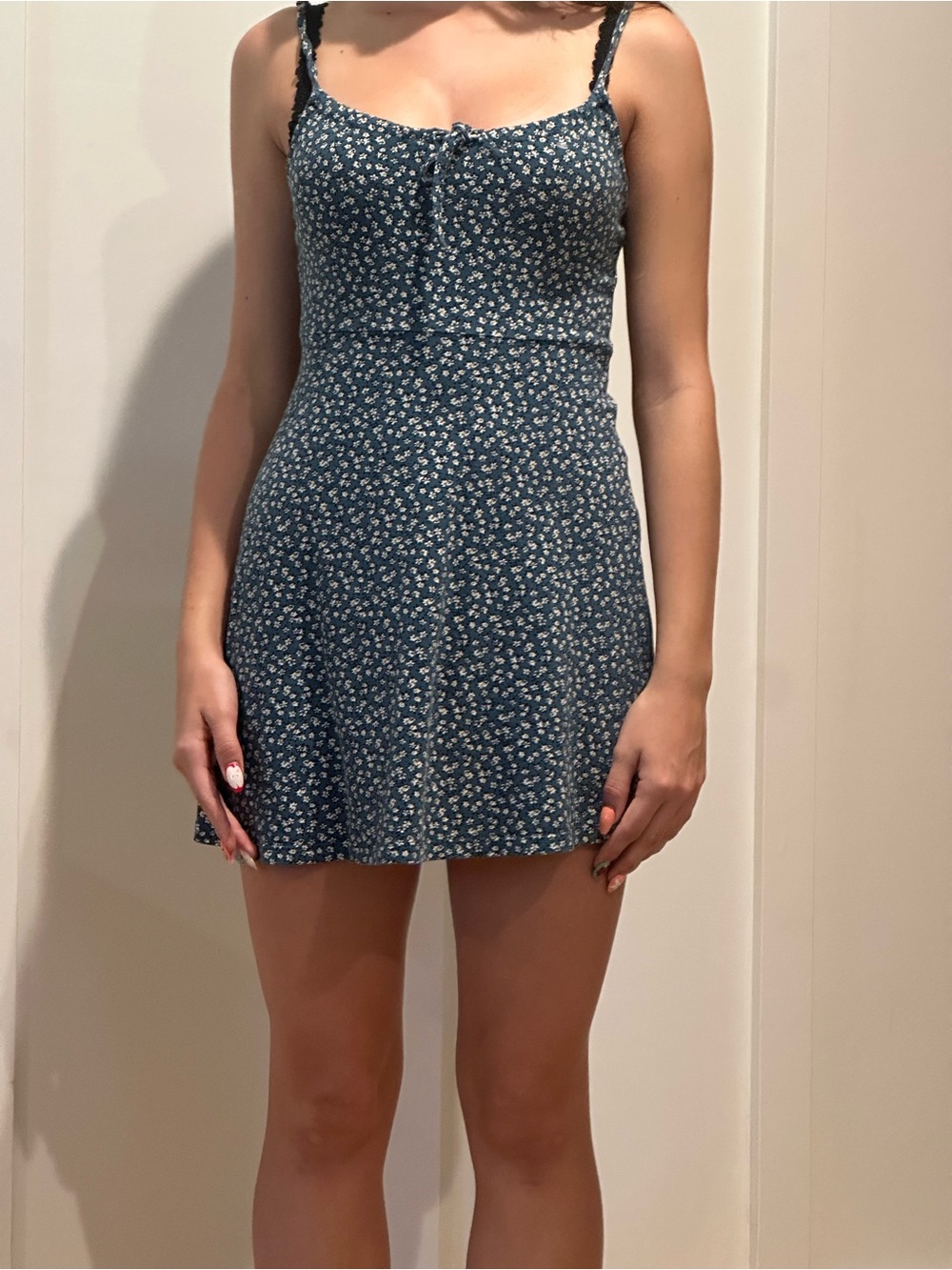 Blue Floral Mini Dress - Brand